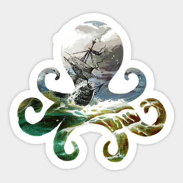 Octopus Sea Sticker by IvanJoh
